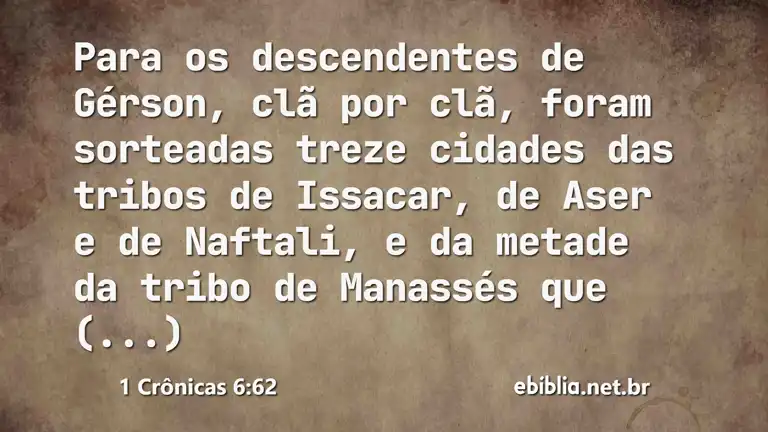 1 Crônicas 6:62