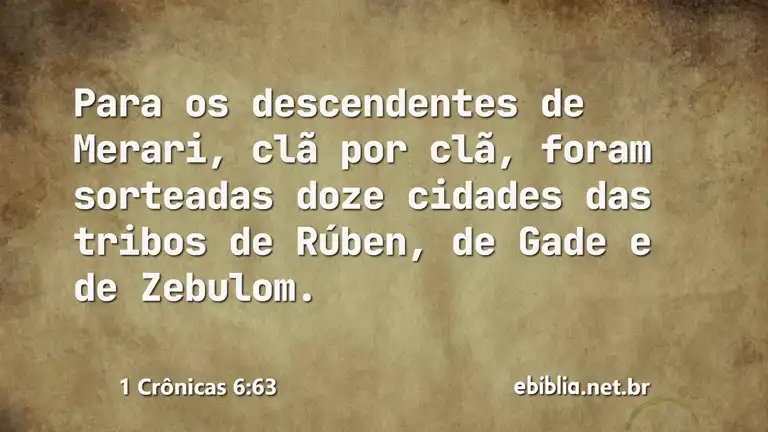 1 Crônicas 6:63