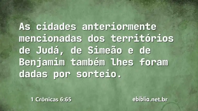 1 Crônicas 6:65