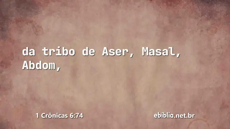 1 Crônicas 6:74