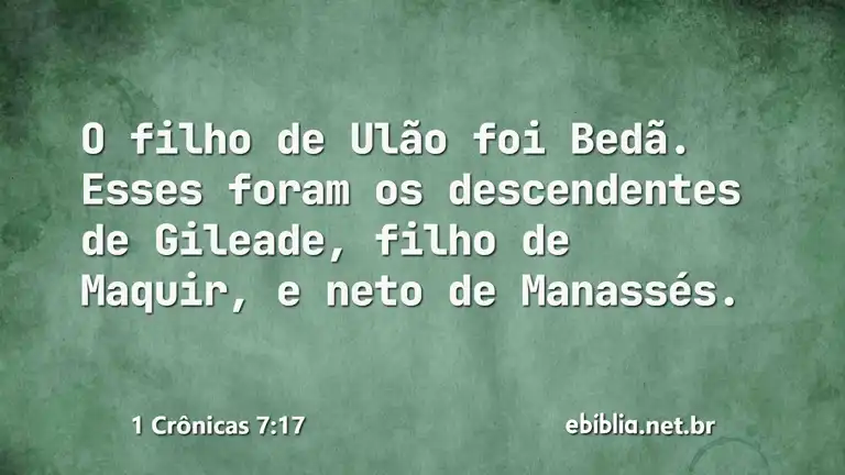 1 Crônicas 7:17