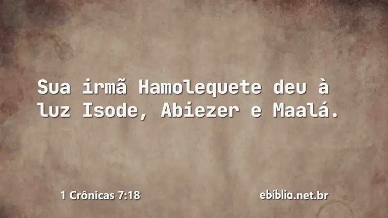 1 Crônicas 7:18