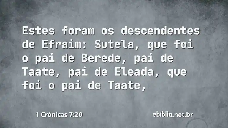 1 Crônicas 7:20