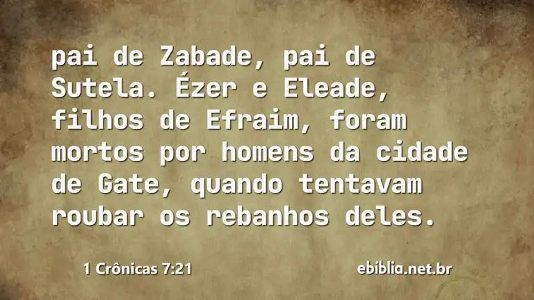 1 Crônicas 7:21