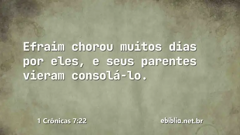 1 Crônicas 7:22