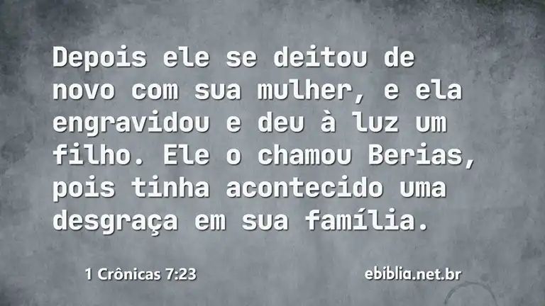 1 Crônicas 7:23