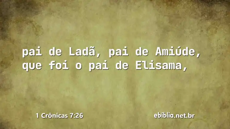 1 Crônicas 7:26