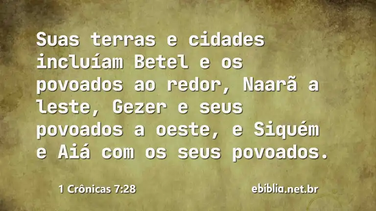 1 Crônicas 7:28