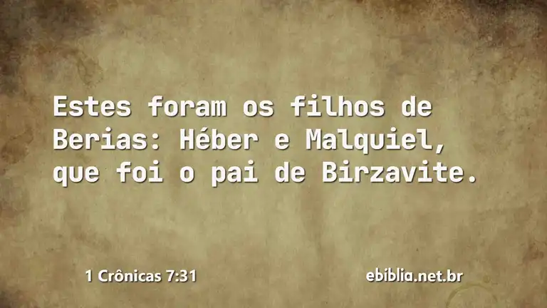 1 Crônicas 7:31