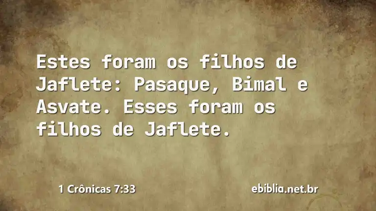 1 Crônicas 7:33