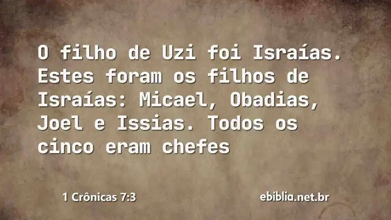 1 Crônicas 7:3