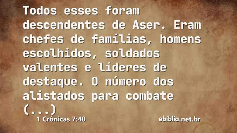 1 Crônicas 7:40