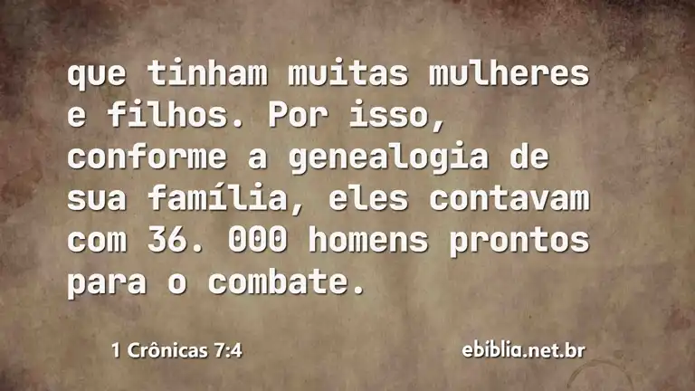 1 Crônicas 7:4