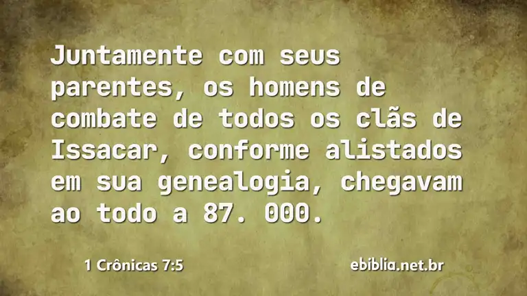 1 Crônicas 7:5