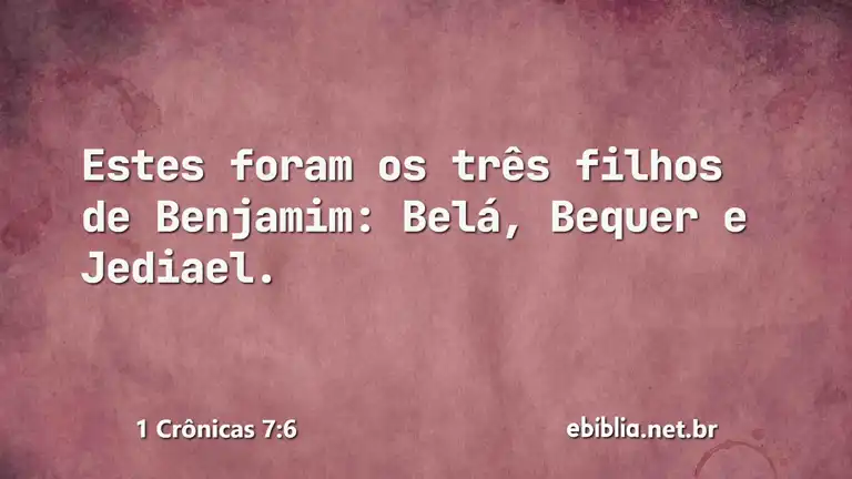 1 Crônicas 7:6