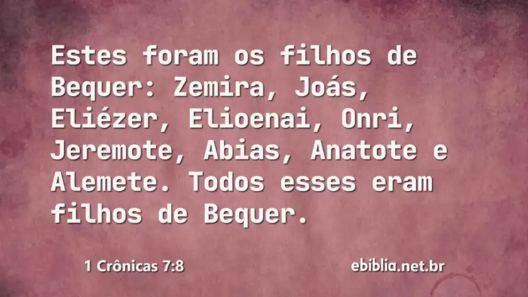 1 Crônicas 7:8