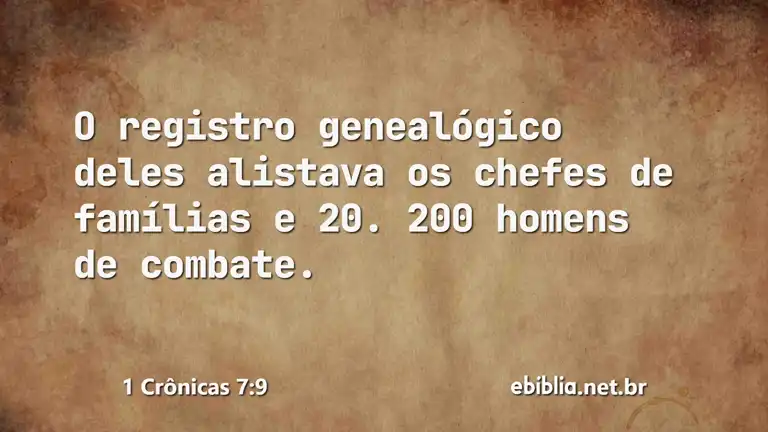 1 Crônicas 7:9