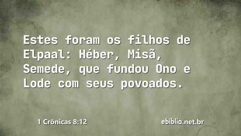 1 Crônicas 8:12