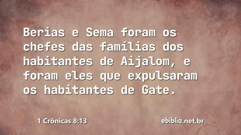 1 Crônicas 8:13