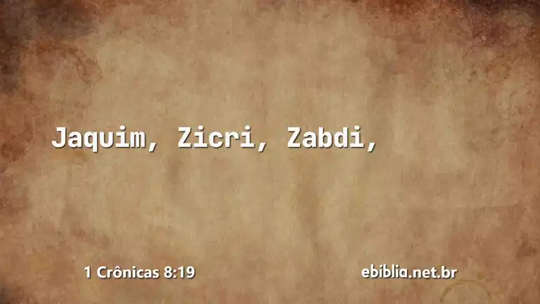 1 Crônicas 8:19