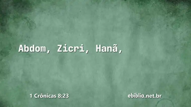 1 Crônicas 8:23