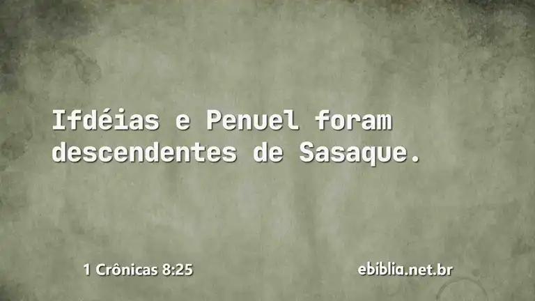 1 Crônicas 8:25