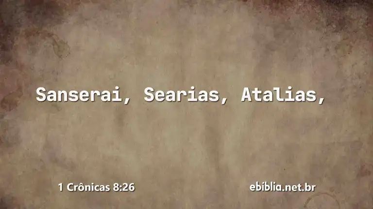 1 Crônicas 8:26