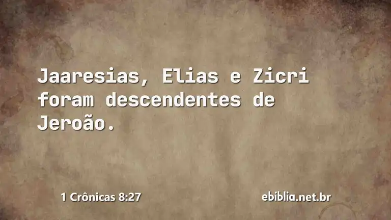 1 Crônicas 8:27