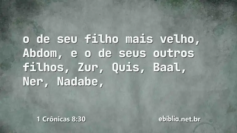 1 Crônicas 8:30