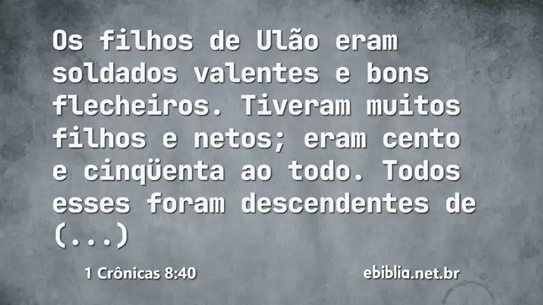 1 Crônicas 8:40