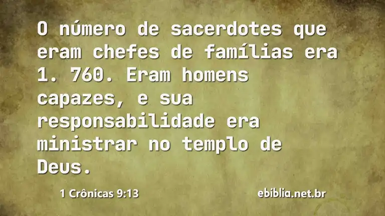 1 Crônicas 9:13