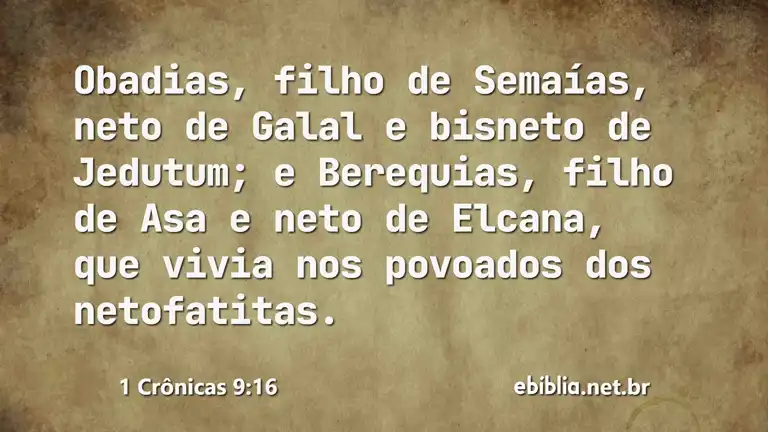 1 Crônicas 9:16