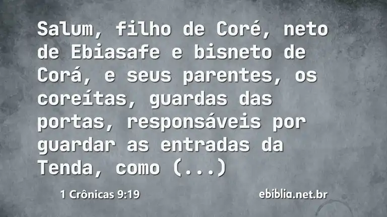 1 Crônicas 9:19