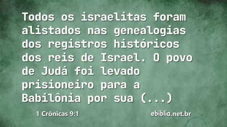 1 Crônicas 9:1