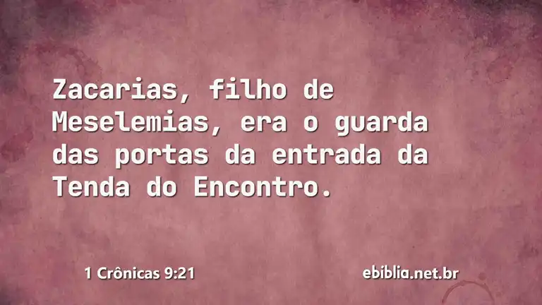 1 Crônicas 9:21