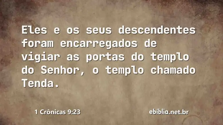 1 Crônicas 9:23