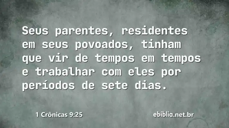 1 Crônicas 9:25