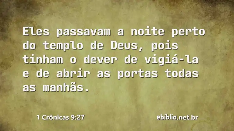 1 Crônicas 9:27