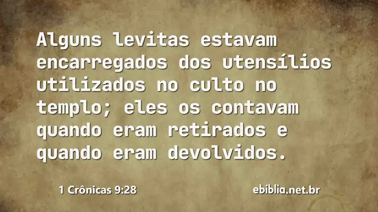 1 Crônicas 9:28