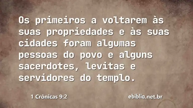 1 Crônicas 9:2