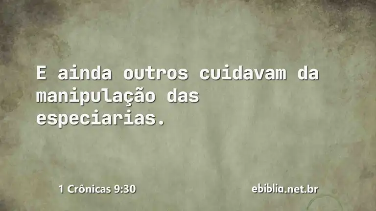 1 Crônicas 9:30