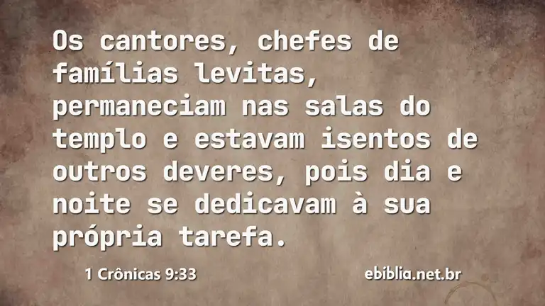 1 Crônicas 9:33