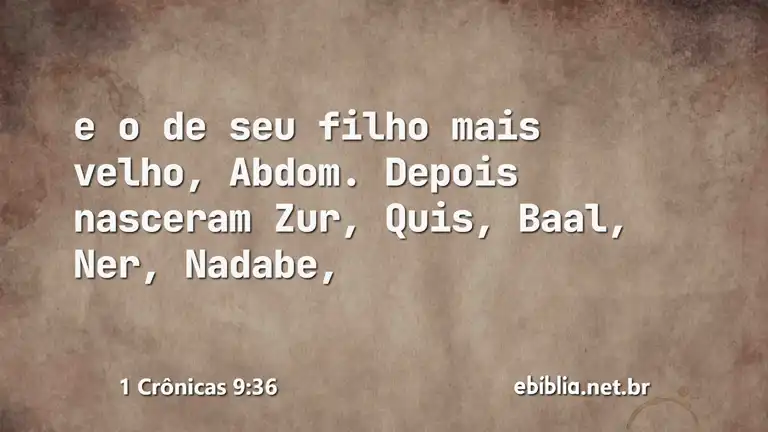 1 Crônicas 9:36