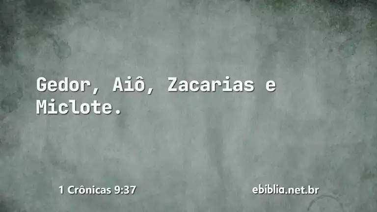 1 Crônicas 9:37