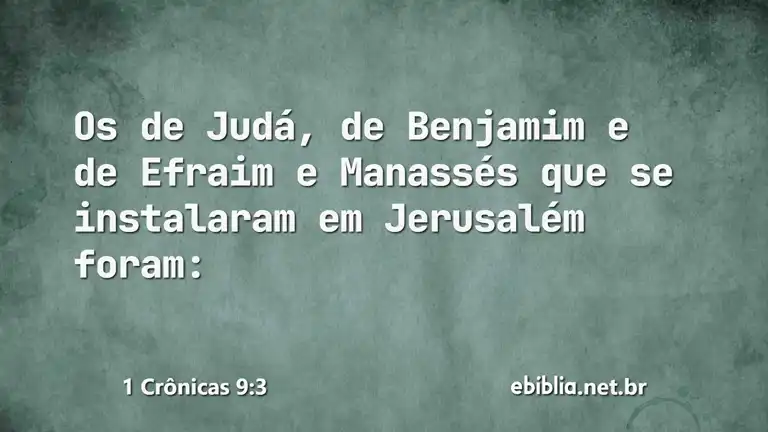 1 Crônicas 9:3