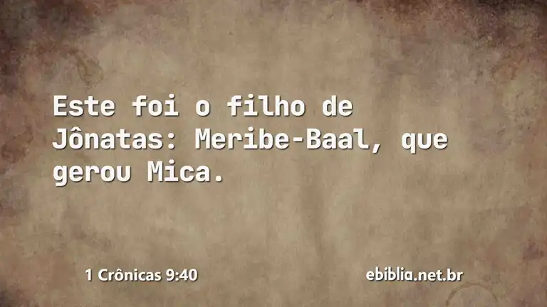 1 Crônicas 9:40