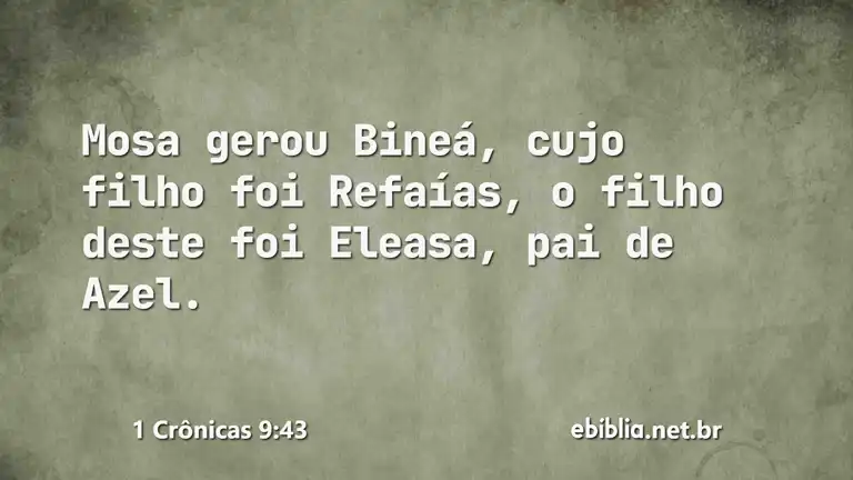 1 Crônicas 9:43