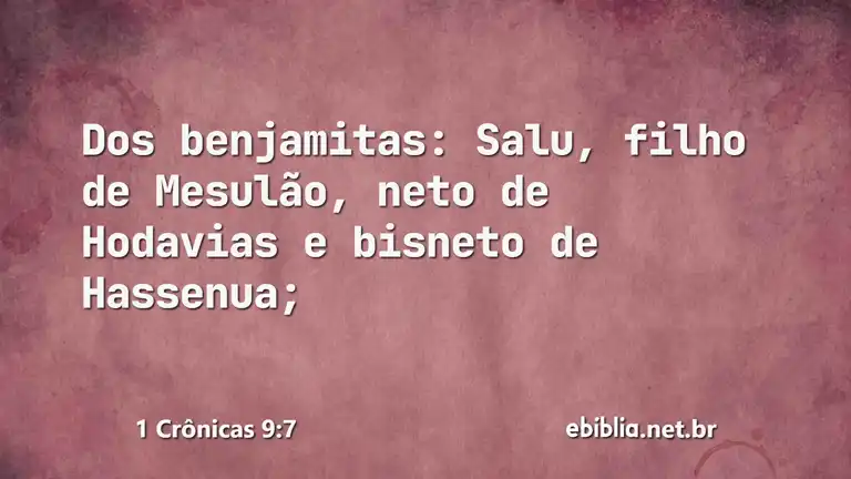 1 Crônicas 9:7