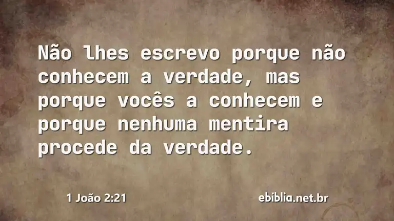 1 João 2:21