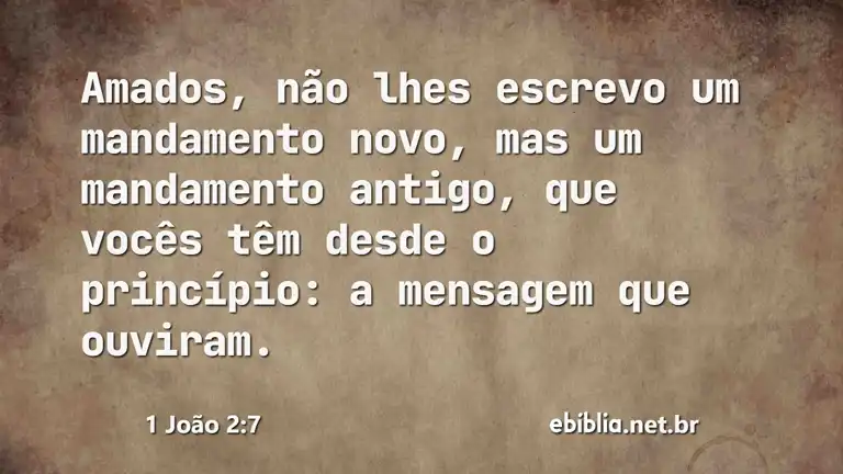 1 João 2:7